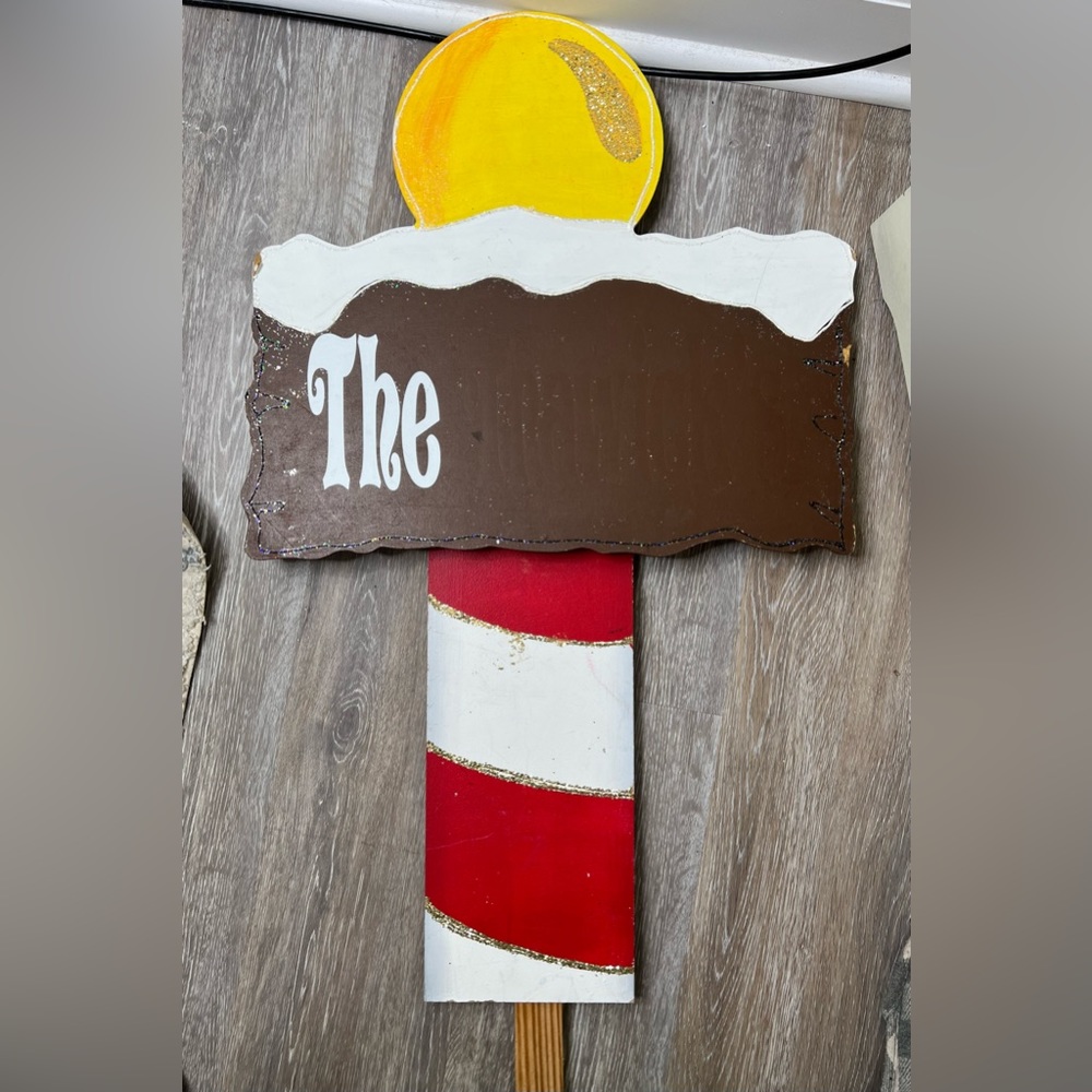 Christmas Light Pole Yard Sign